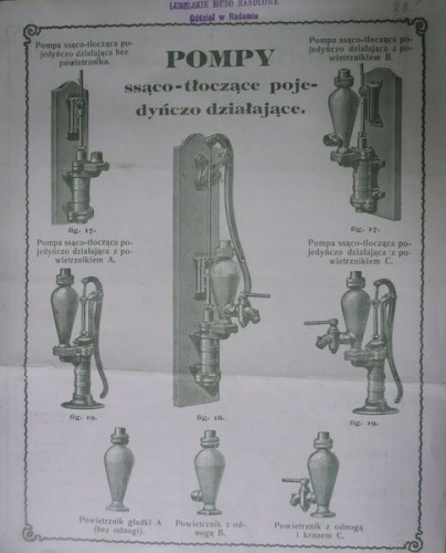 /Advertisement/Pompy ssąco-tłoczące, before 1939